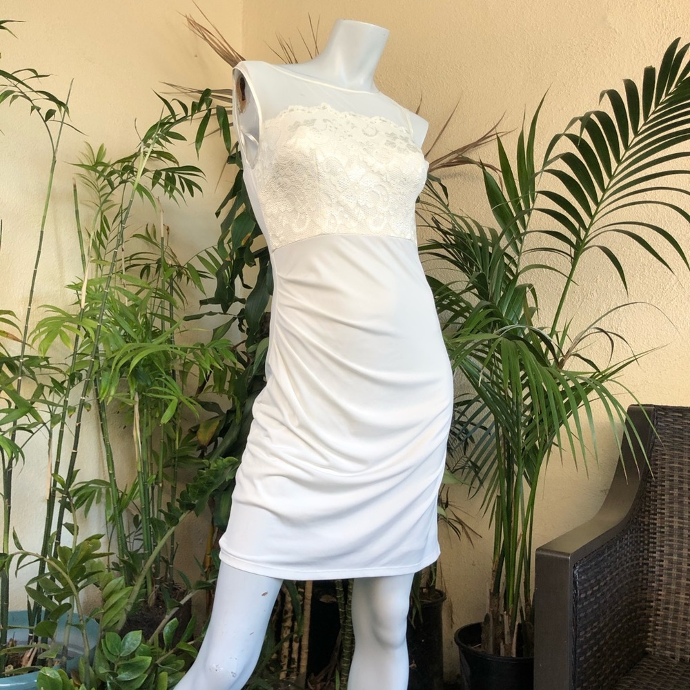 Eliza Jay sleeveless dress with mesh